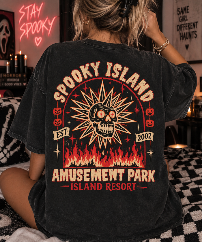 Spooky Island Amusement Park Tee