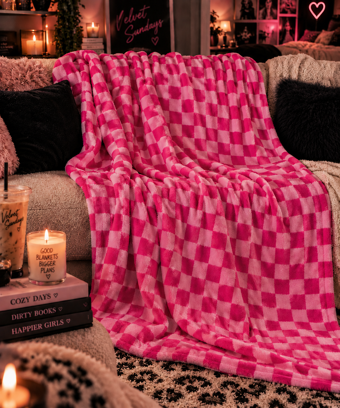 Pretty Reckless Checkered Throw